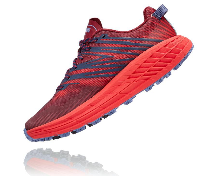 Tenis Hoka One One Trail Mujer Rojos - Speedgoat 4 - MXOR69083